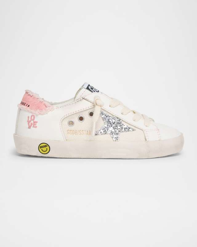 Girl's Superstar Leather Low-Top Sneakers, Kids